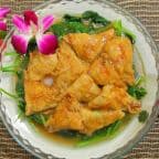 Best 567. Skin Bean Curd Wrapped Micked Vegetable and Shpinach 上素黄雀 in Monterey Park, CA